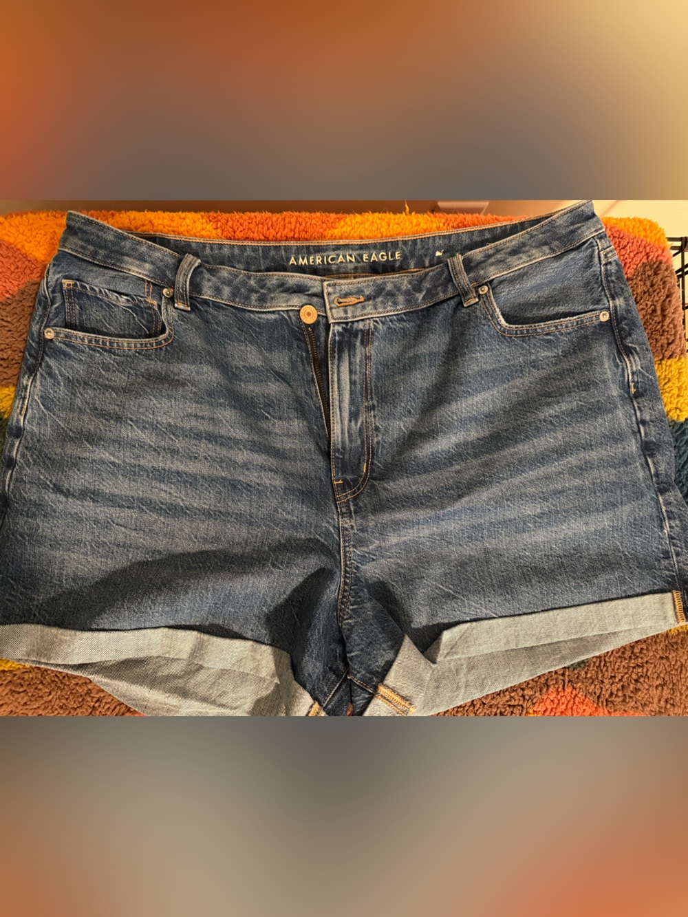 American Eagle Outfitters Dark Blue Denim Shorts